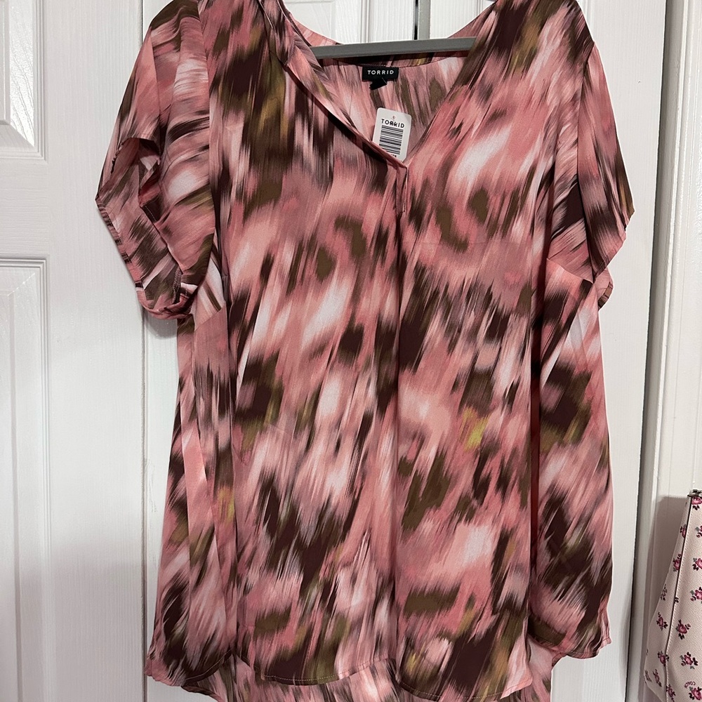 TORRID NWT Pink and Brown Women's Top